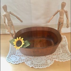 Vintage Dansk Teak Oval Salad Bowl, Danish Teak